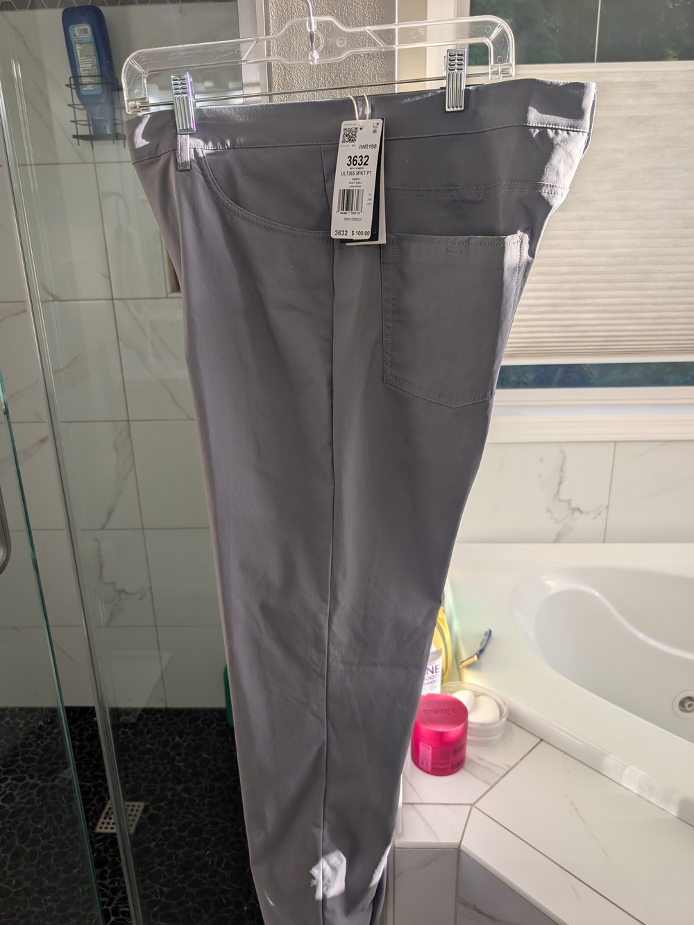 adidas Men's Gray Stretch Pocket Pants